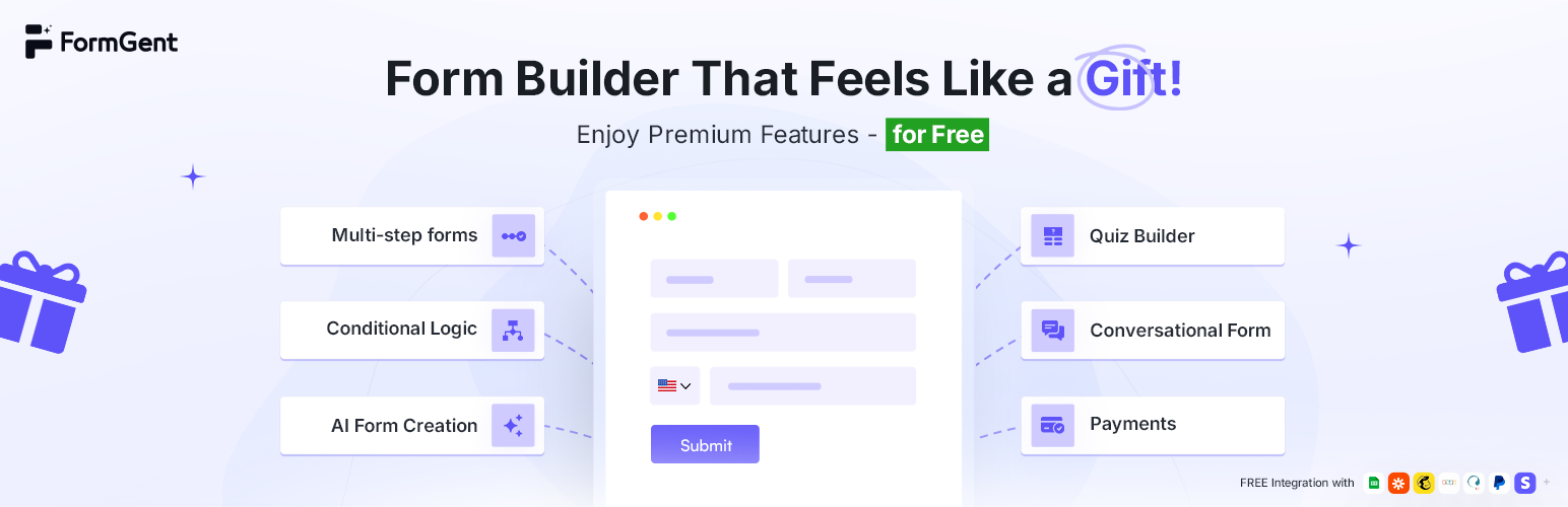 FormGent – Next-Gen AI Form Builder for WordPress with Multi-Step, Quizzes, Payments & More