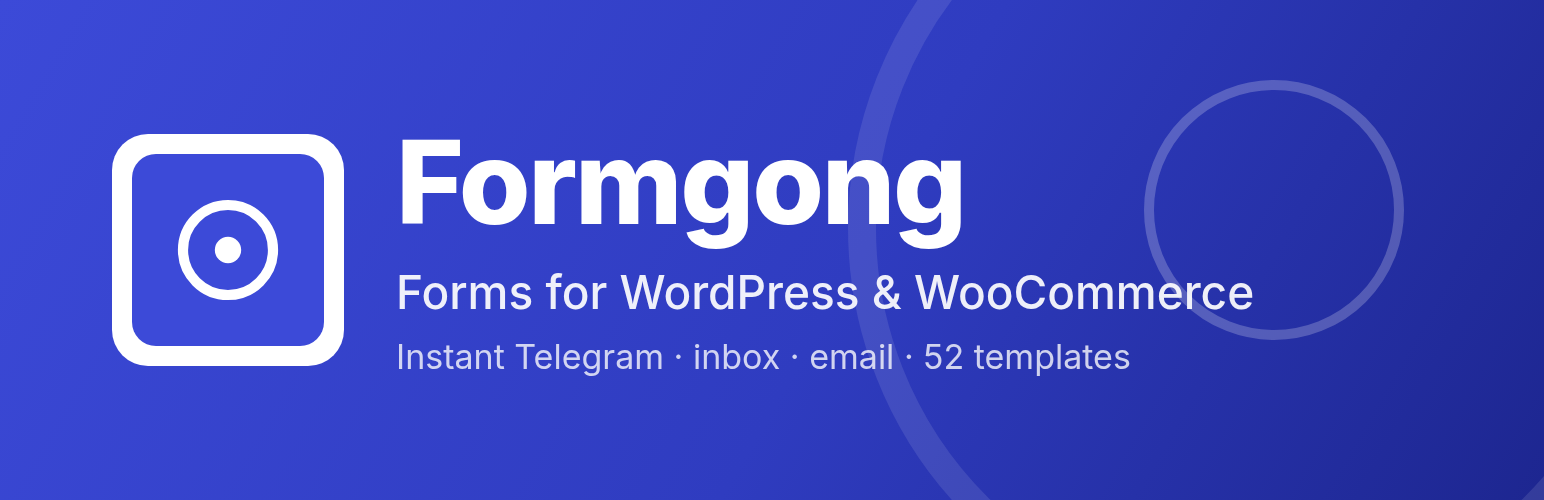 WordPress 外掛 Formgong – Contact Form with Email and Telegram Alerts 的封面圖片