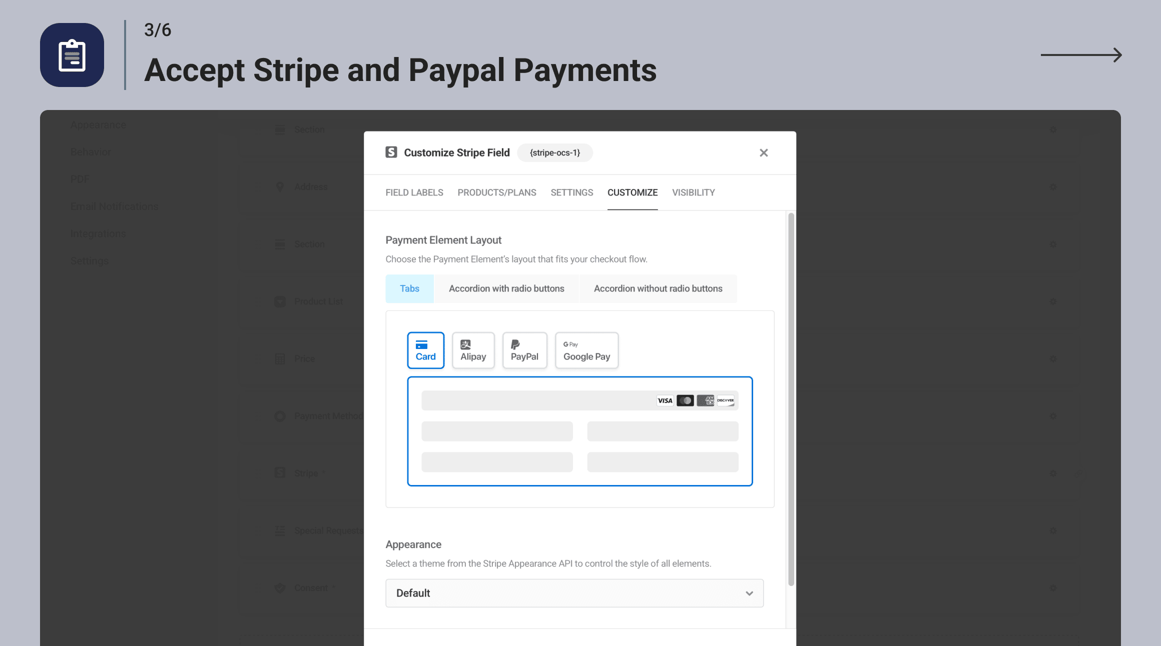 Accept Stripe and PayPal Payments