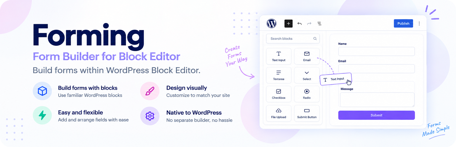 Forming Forms – Form Builder for Block Editor preview