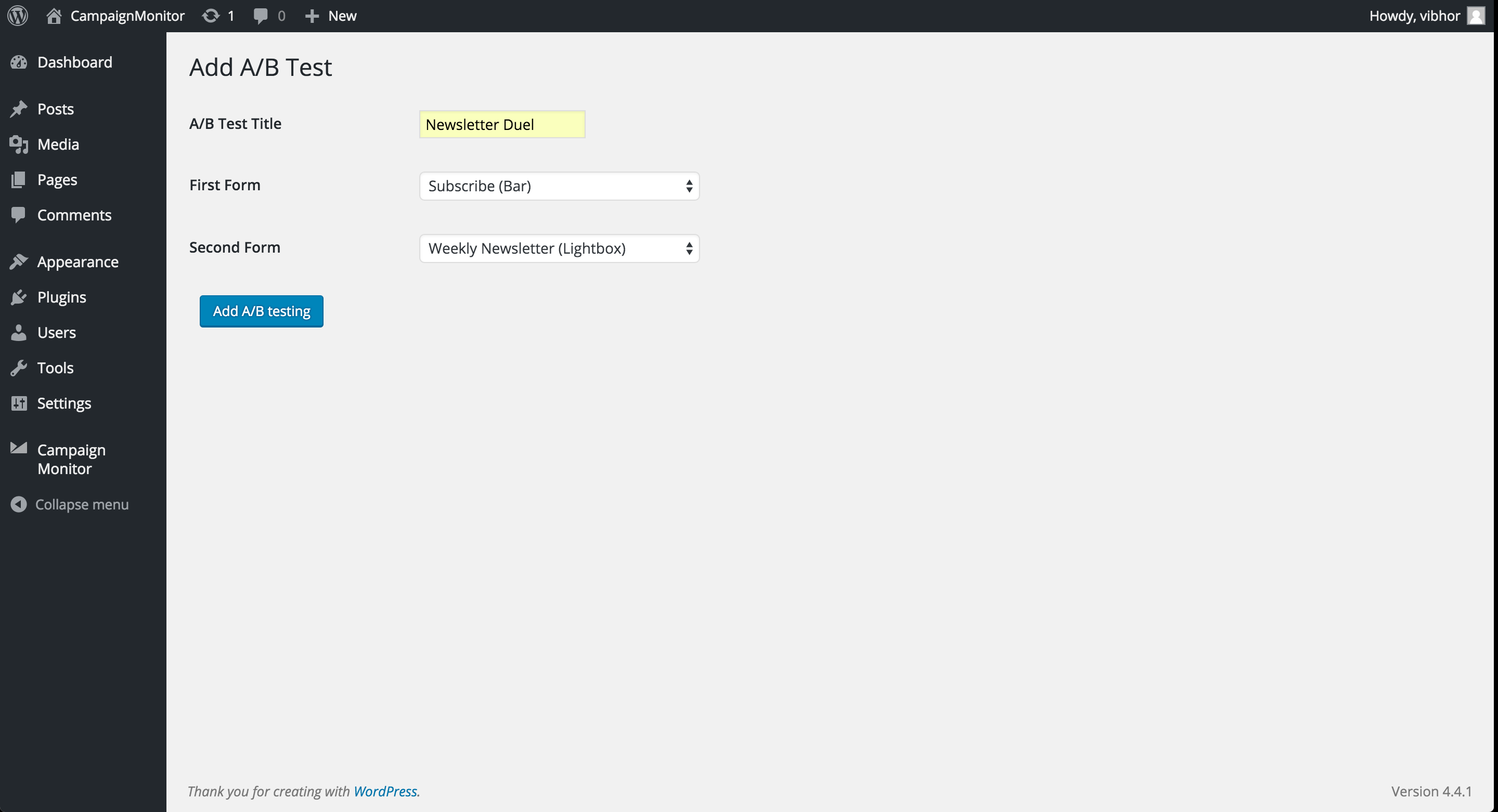 Compare results from A/B tests.