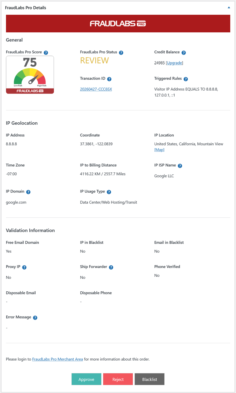 FraudLabs Pro for WooCommerce
