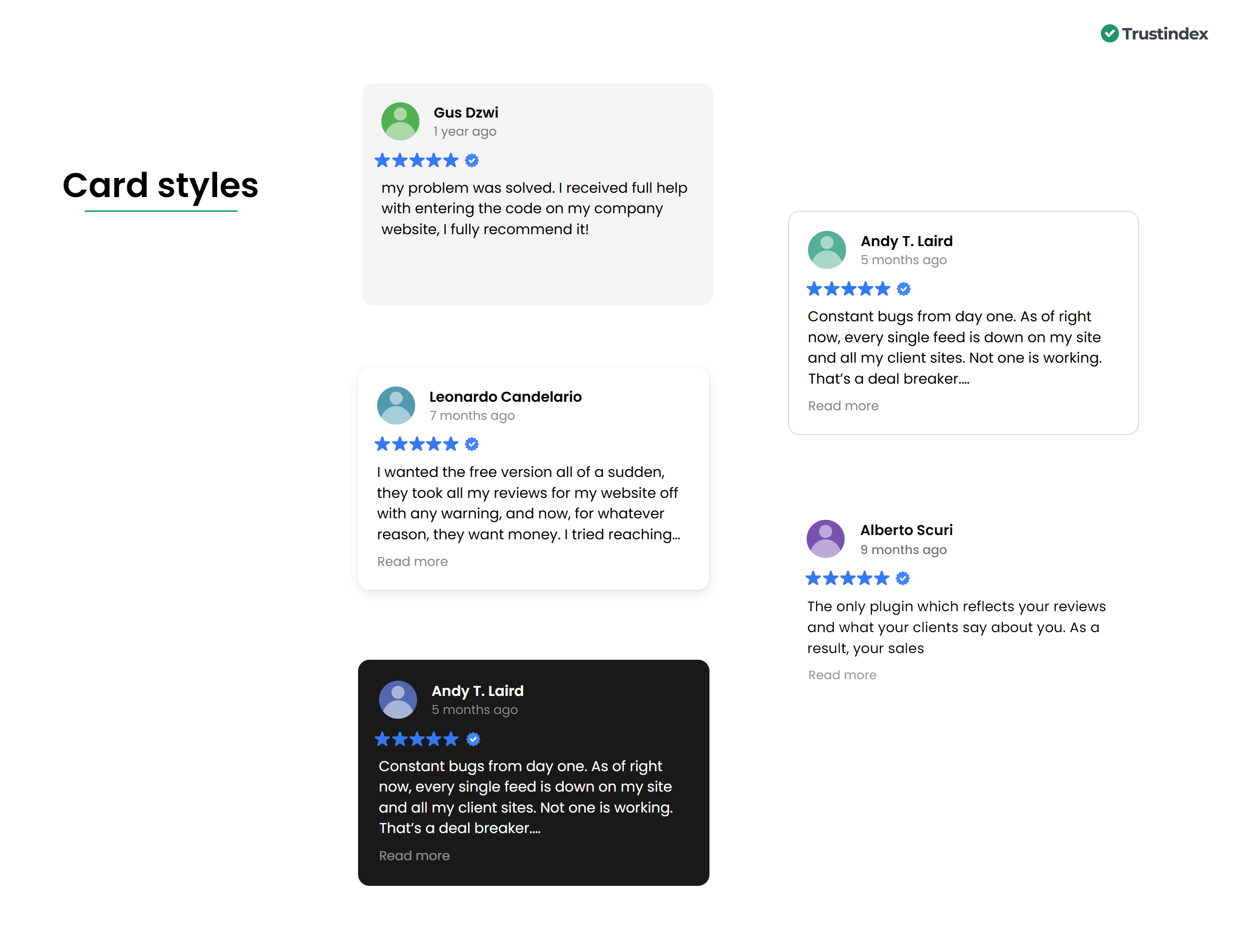 Widgets para críticas & recomendações