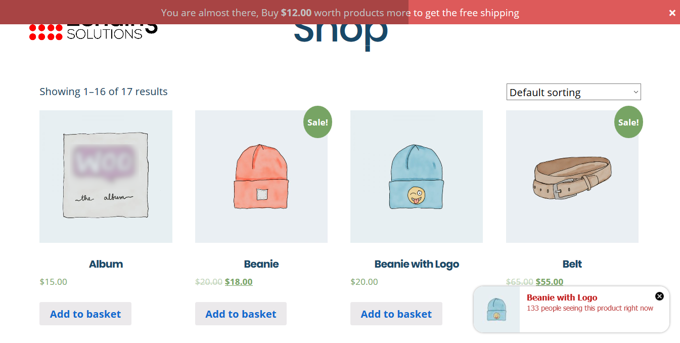 JT Free Shipping Bar for WooCommerce – WordPress plugin