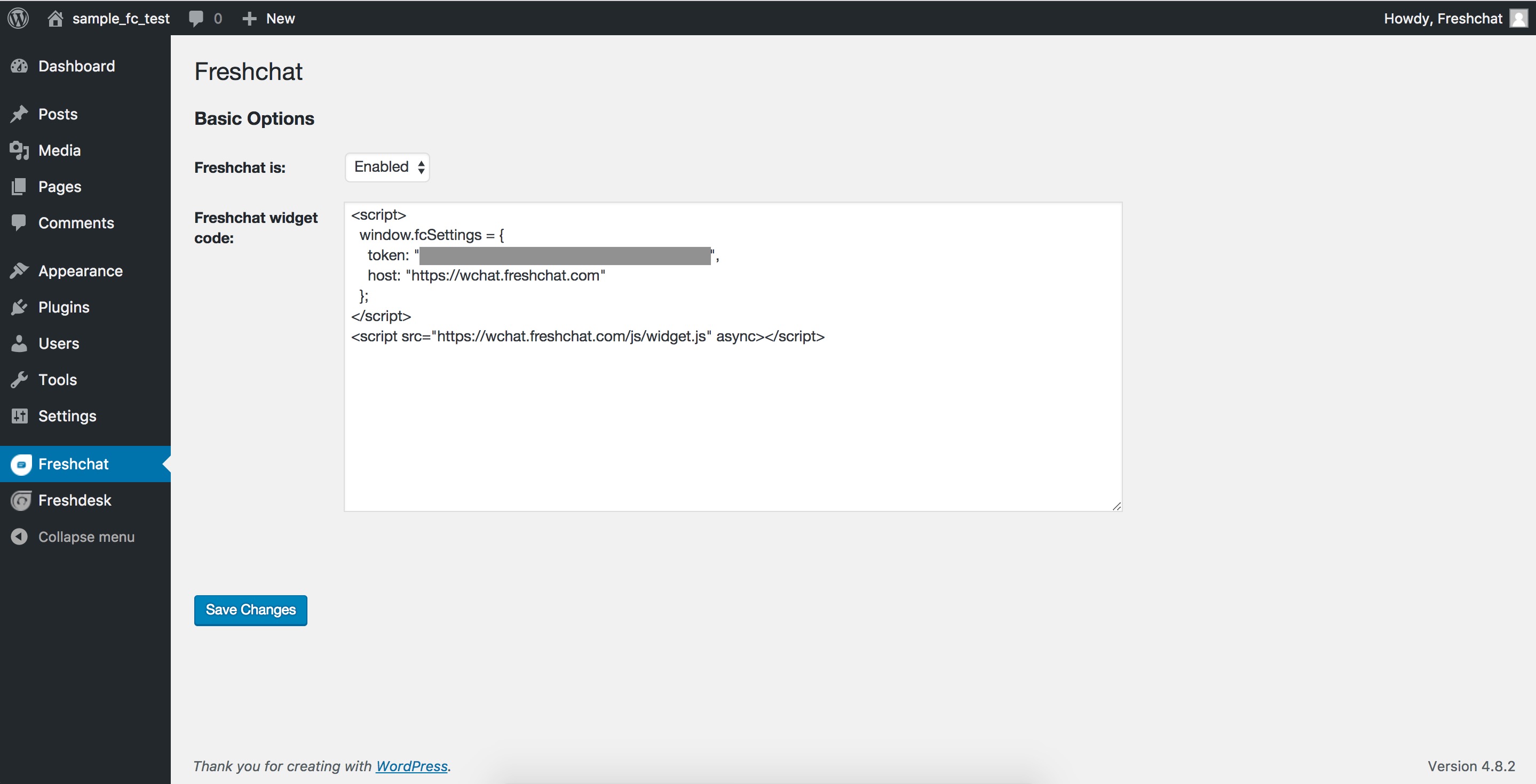 This screen shot shows the Settings Screen.