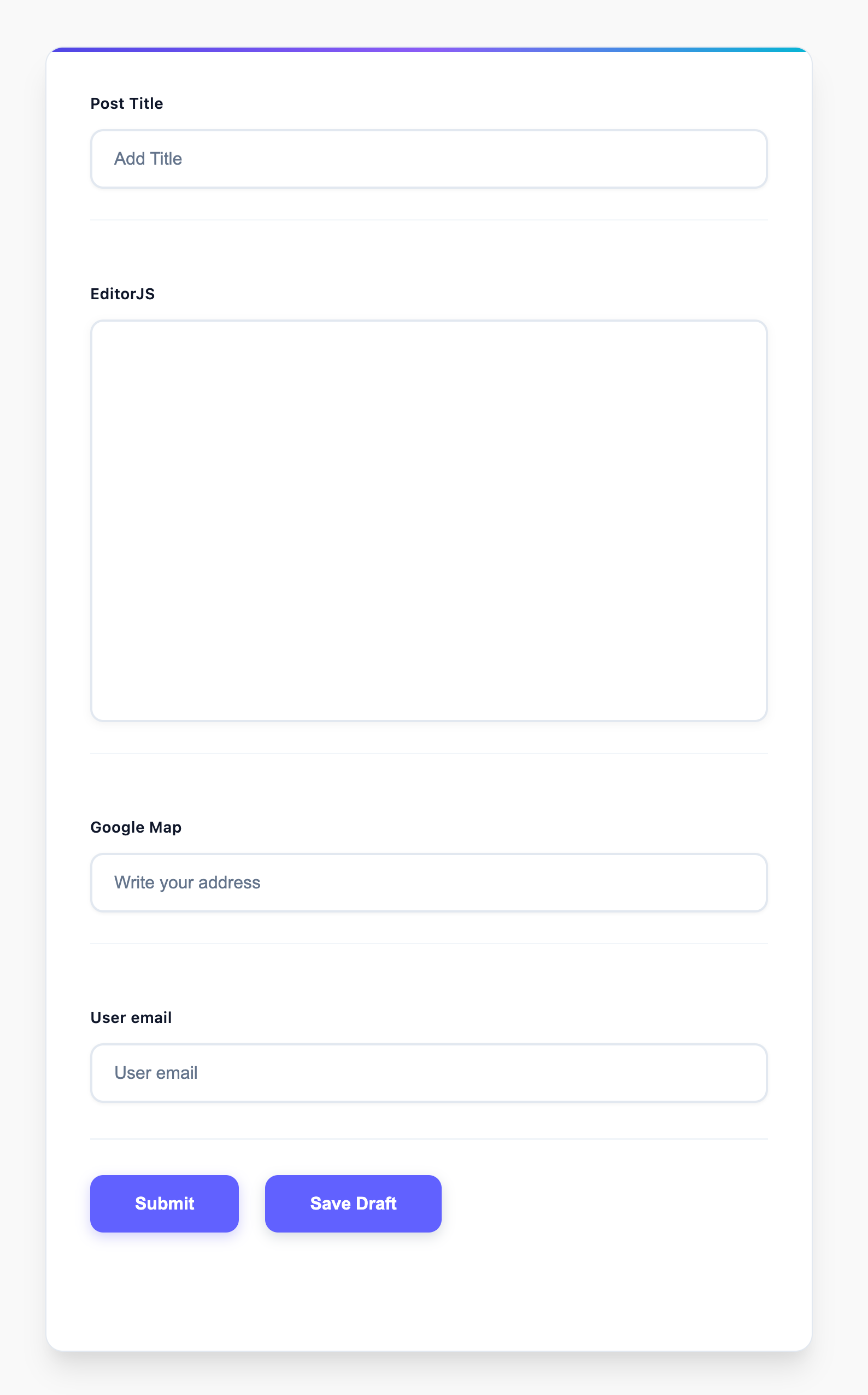 All-in-one forms with clean, corporate/professional styling