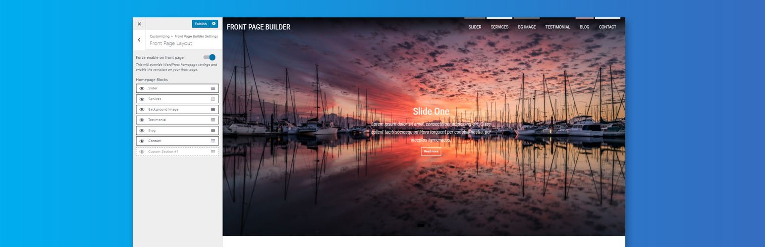 Front Page Builder