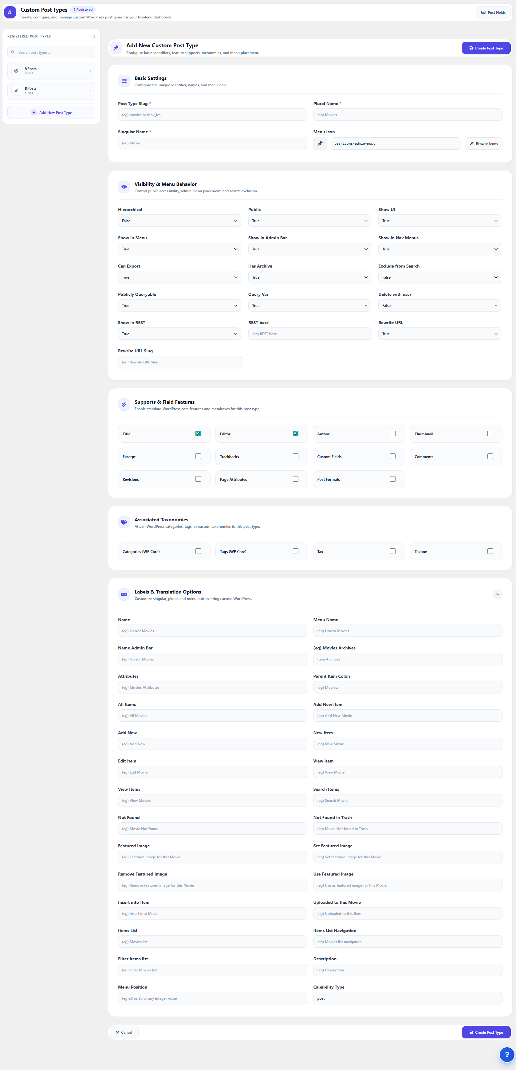 Custom Post Type