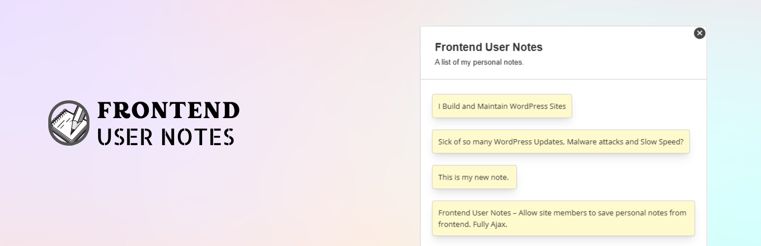 Frontend User Notes