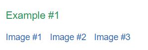 Example of the gallery with only text links.