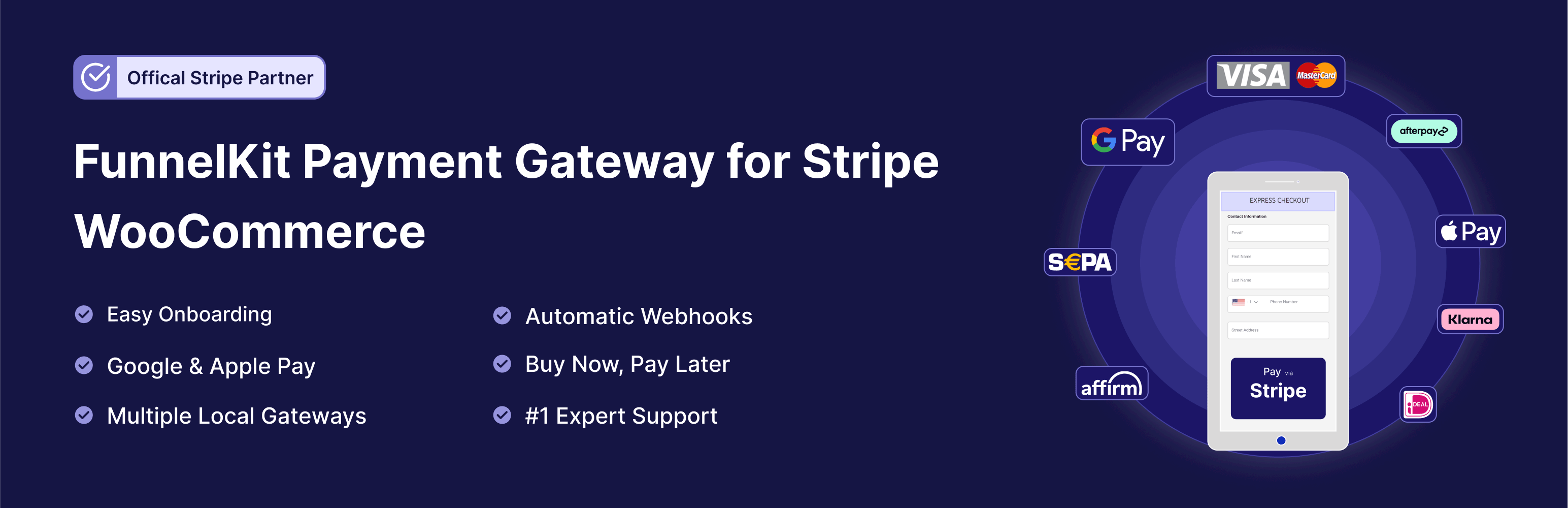 WordPress 外掛 FunnelKit Payment Gateway for Stripe WooCommerce 的封面圖片。