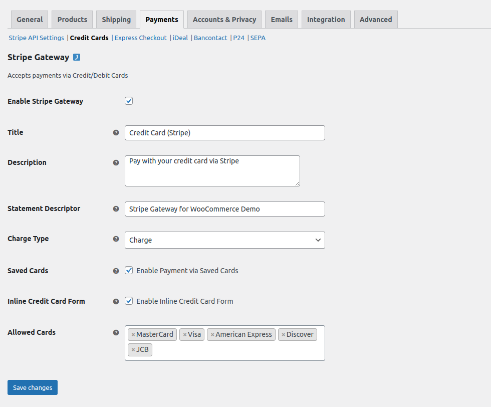 Stripe Payment Gateway for WooCommerce