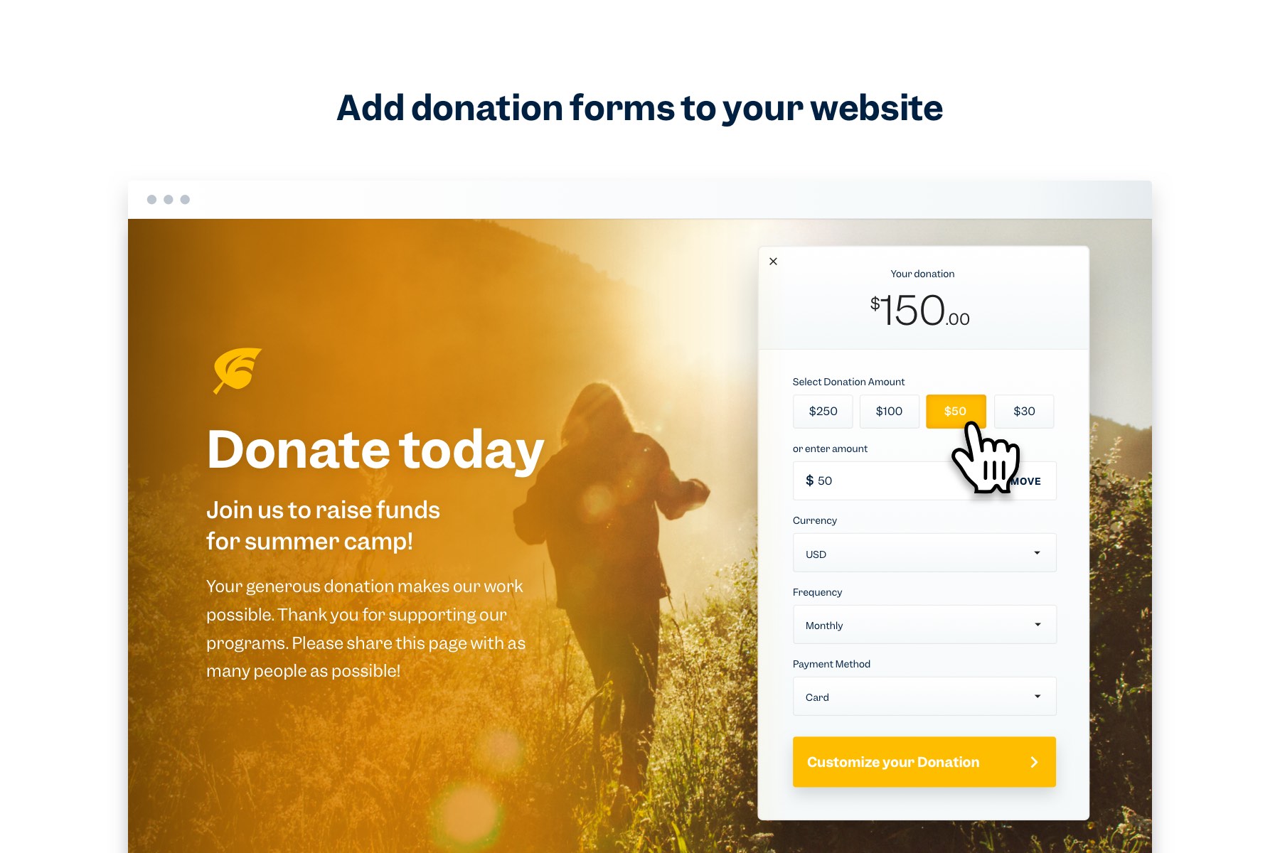 Donation form