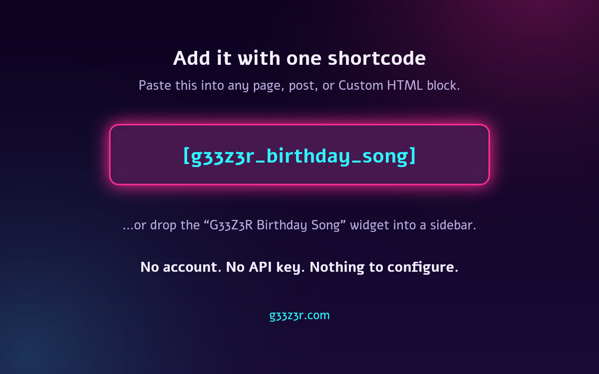 Adding it with the shortcode (or drop the widget into a sidebar).