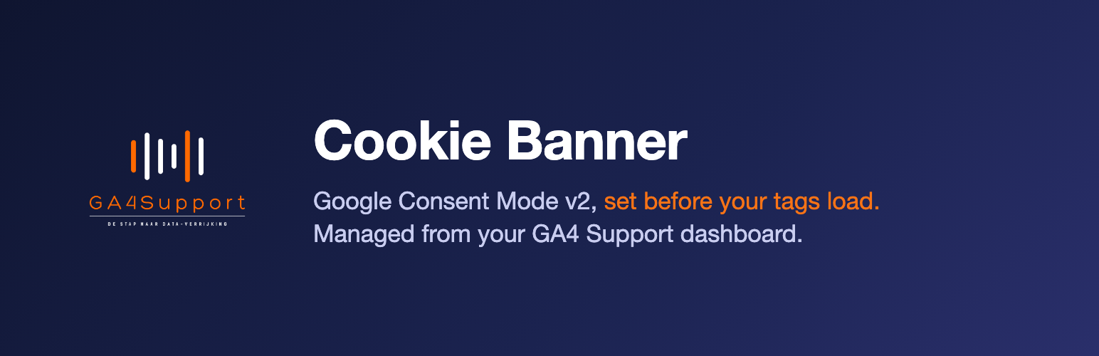 WordPress 外掛 GA4 Support Cookie Banner 的封面圖片