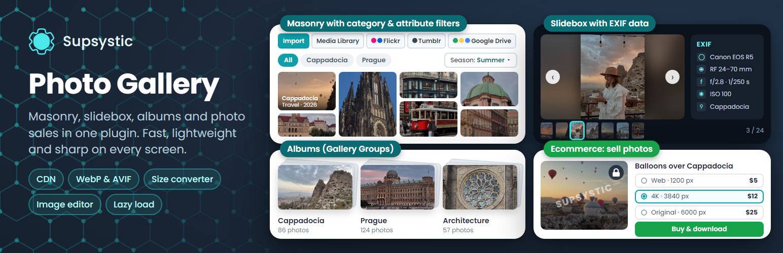 Photo Gallery by Supsystic – Image Gallery, Masonry, Albums & Lightbox preview