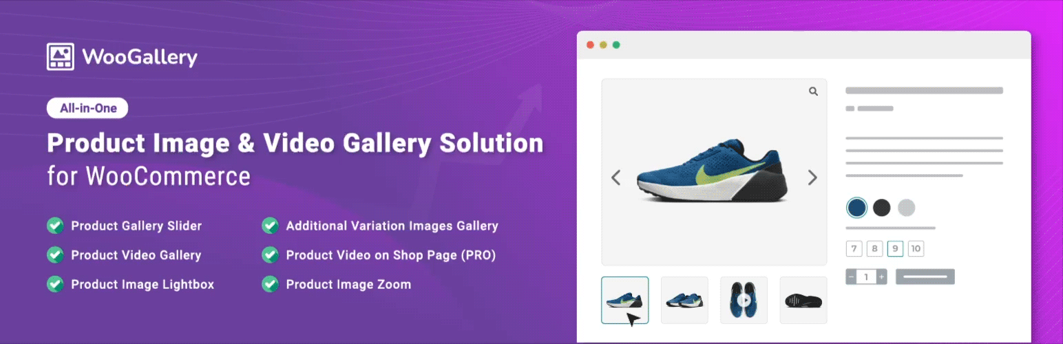 Product Gallery Slider, Additional Variation Images Gallery, Product Video Gallery, Product Video, and Product Image Zoom for WooCommerce – WooGallery