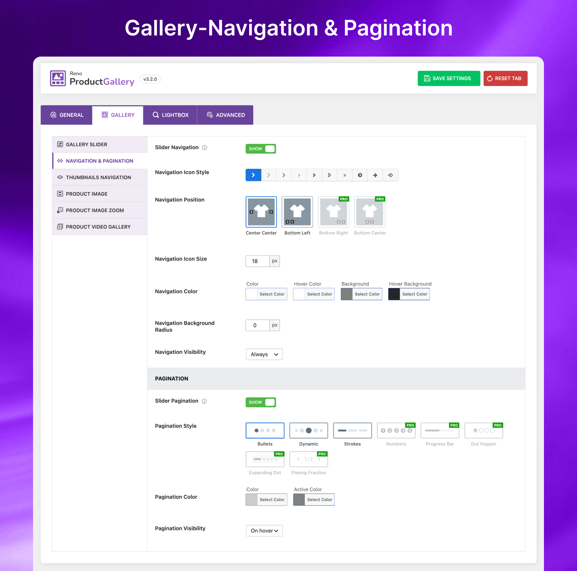 Navigation and Pagination