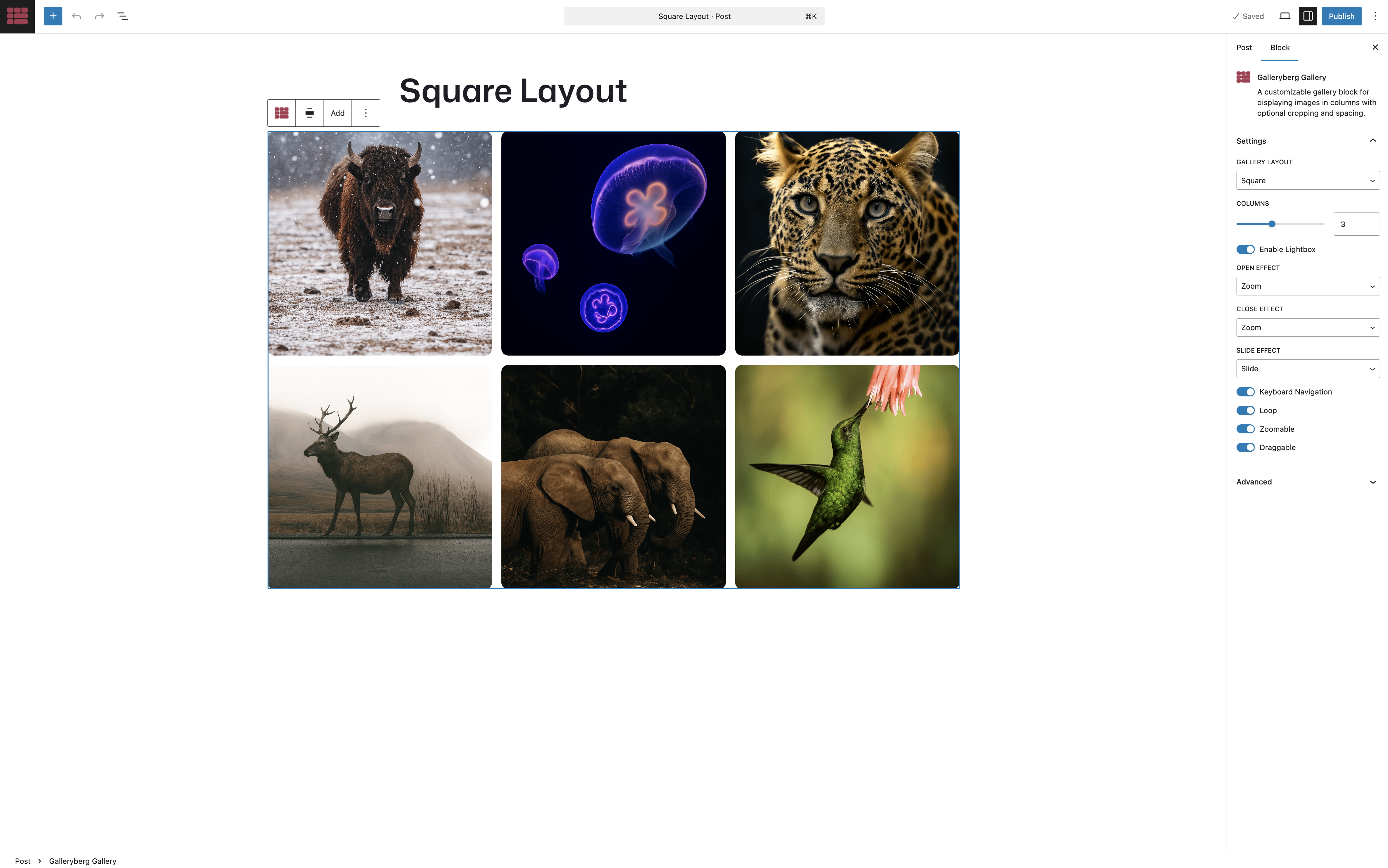 Justified layout with perfect row alignment