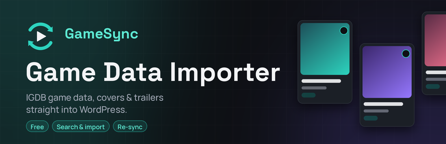 GameSync Game Data Importer