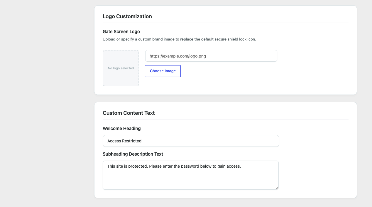 Brand and personalation settings