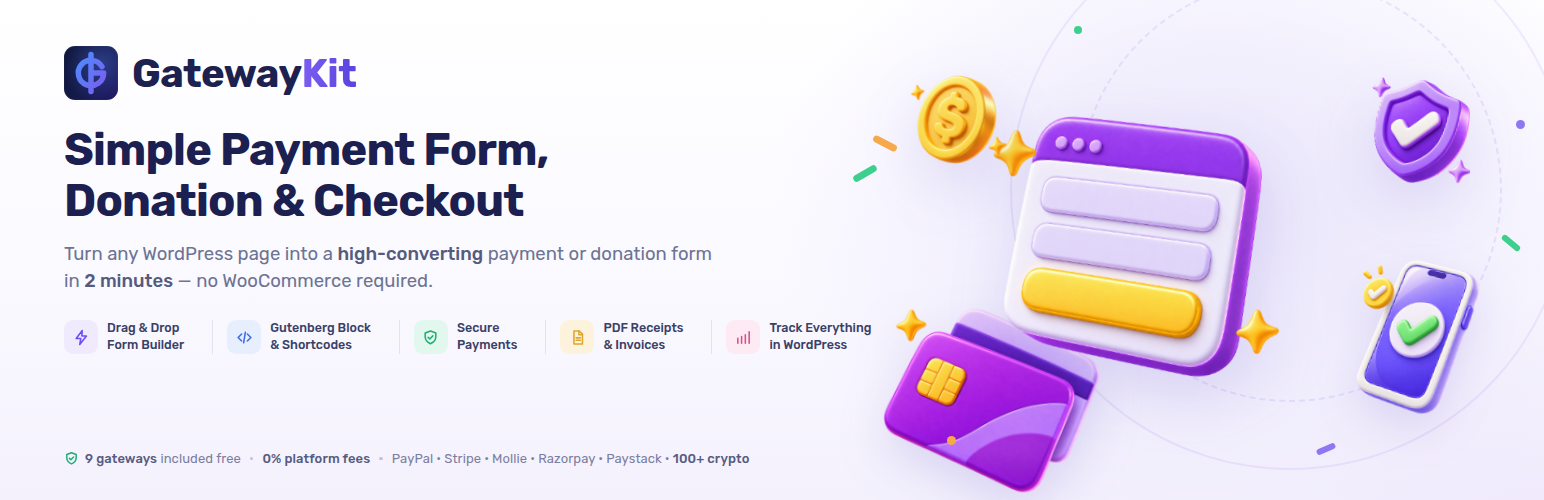 GatewayKit – Simple Payment Form, Donation & Checkout