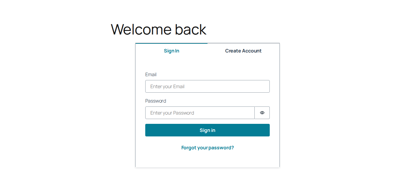 A frontend Authenticator for signing in to the configured user pool.