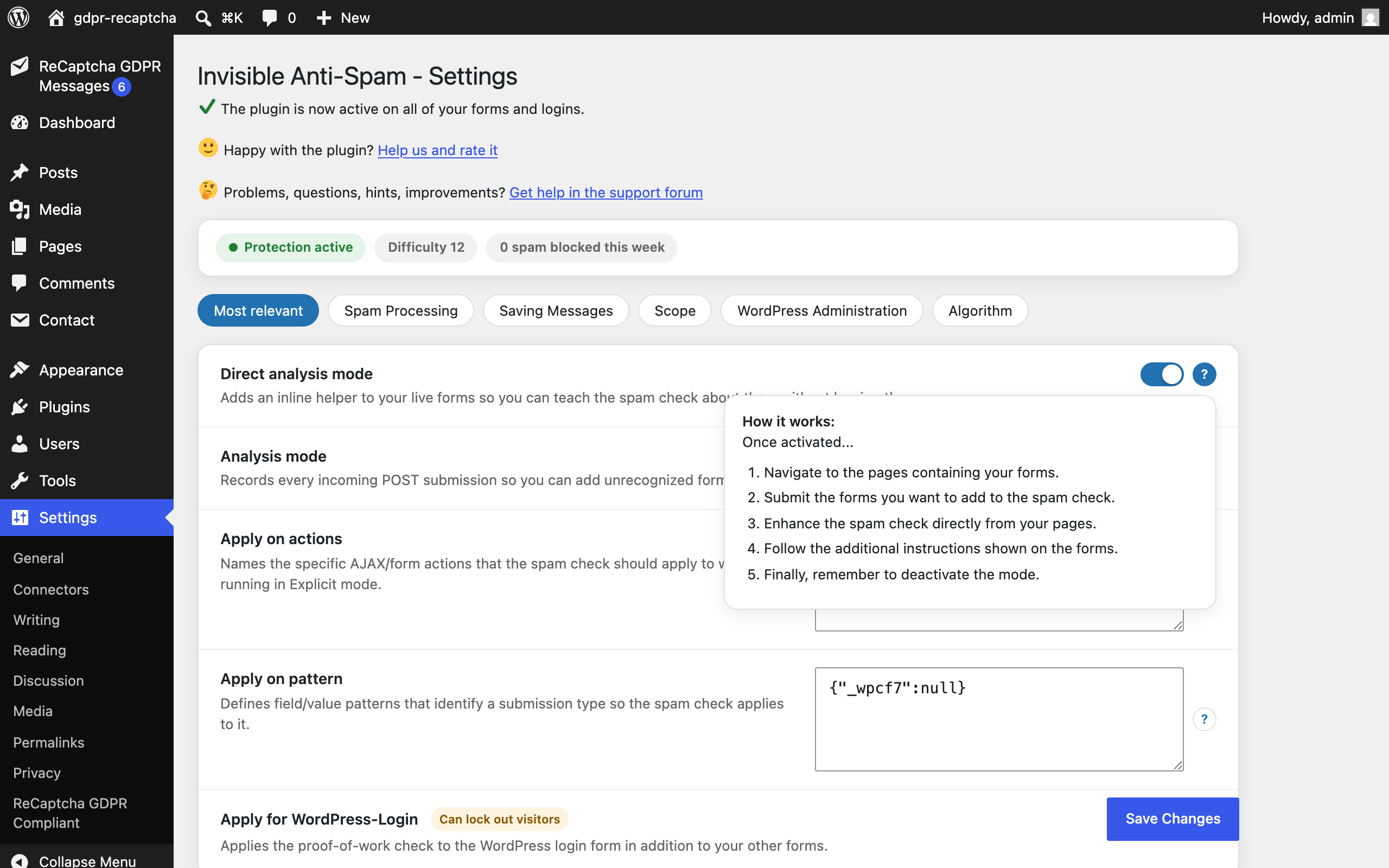 Every option explained in place — no documentation hunting