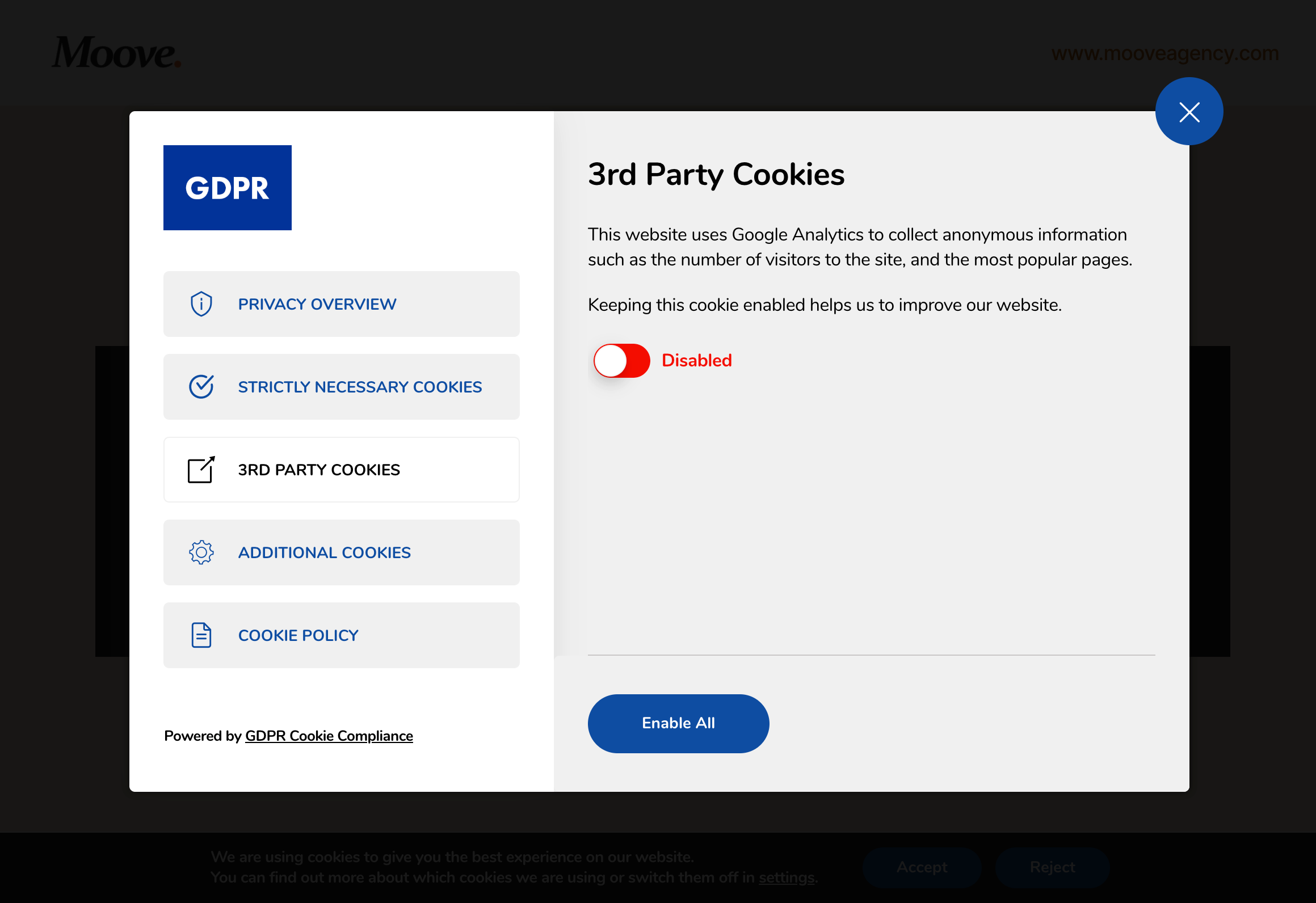 GDPR Cookie Compliance - Front-end - 3rd Party Cookies