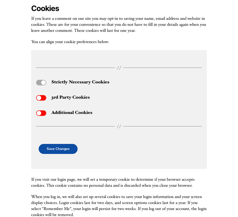 GDPR Cookie Compliance - Front-end - Cookie Shortcode [Premium]