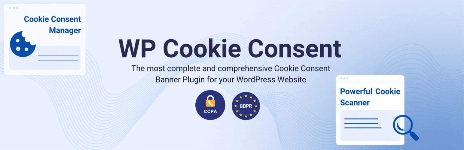 WordPress 外掛 Cookie Banner, Cookie Consent, Consent Log, Cookie Scanner, Script Blocker (for GDPR, CCPA & ePrivacy) : WP Cookie Consent 的封面圖片。