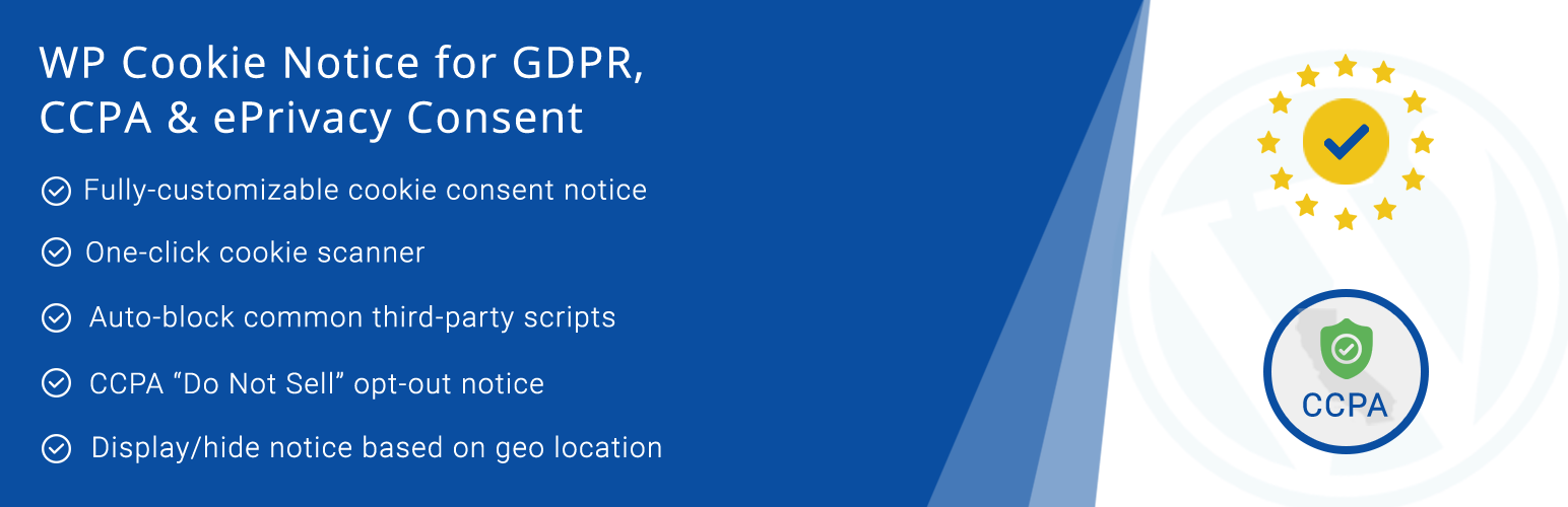 Product image for WP Cookie Notice for GDPR, CCPA & ePrivacy Consent.