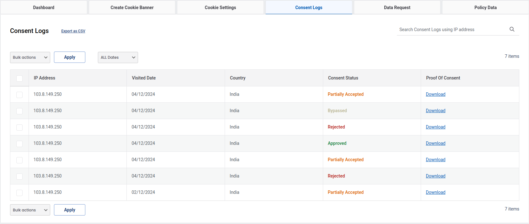 Cookie Banner, Cookie Consent, Consent Log, Cookie Scanner, Script Blocker (for GDPR, CCPA & ePrivacy) : WP Cookie Consent