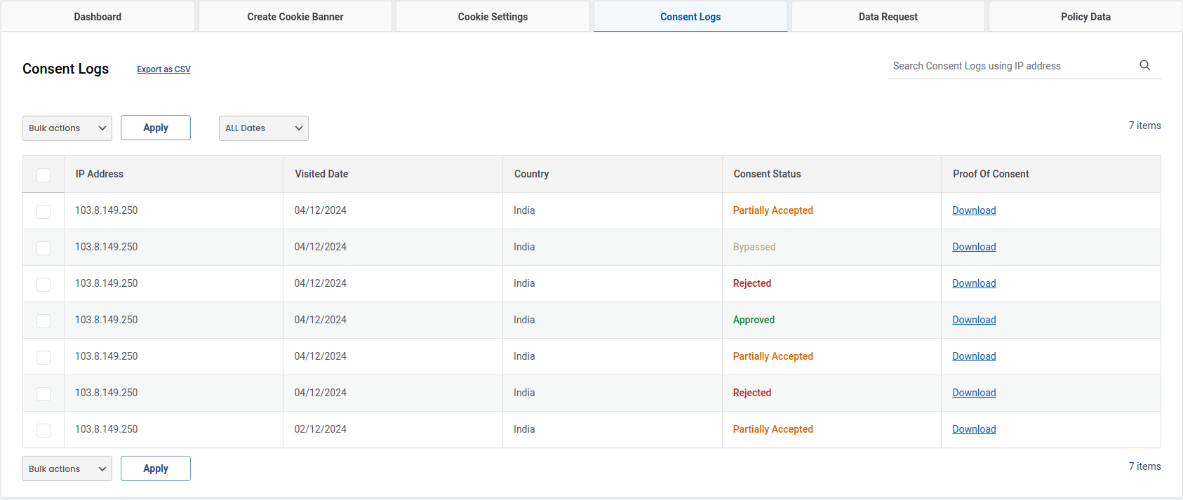 Cookie Consent, Consent Log, Cookie Scanner, Script Blocker (for GDPR, CCPA & ePrivacy) : WP Cookie Consent