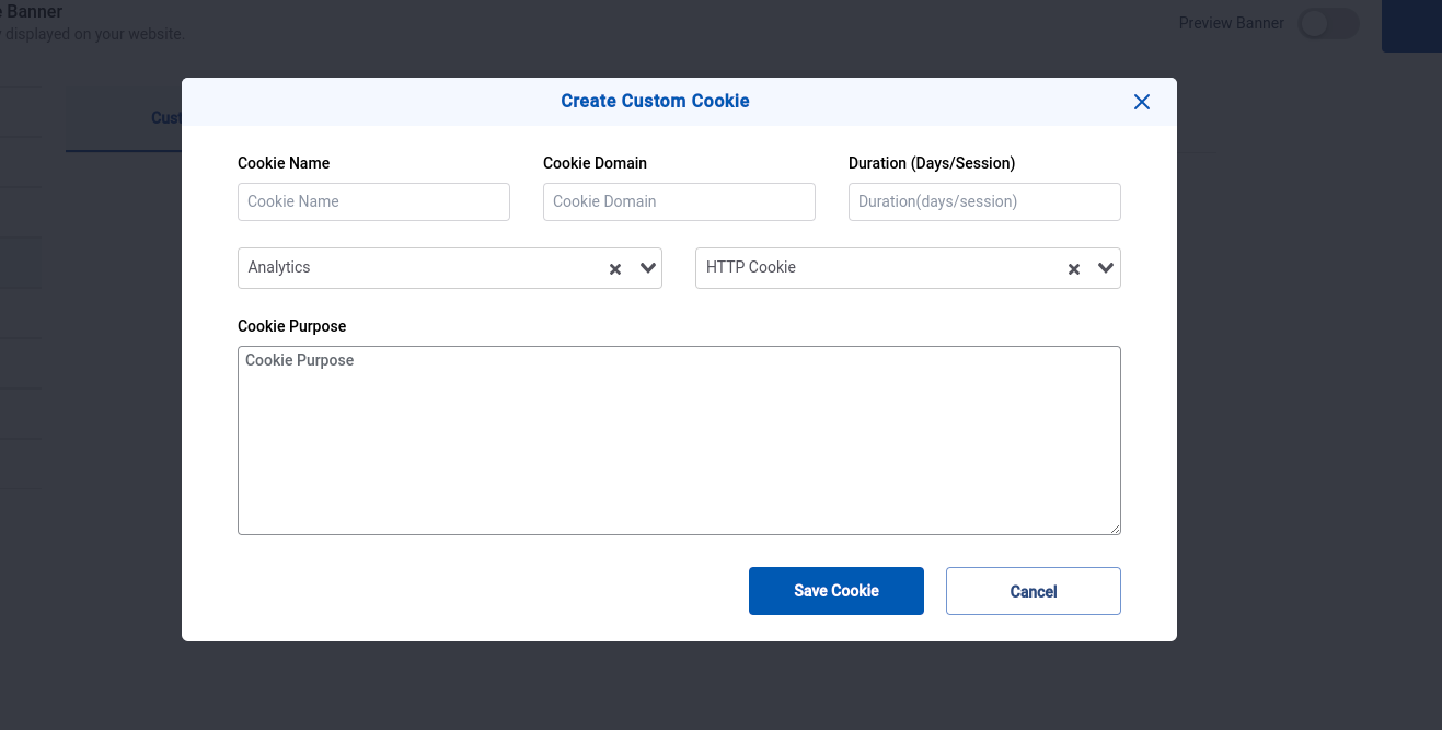 Create Custom Cookie