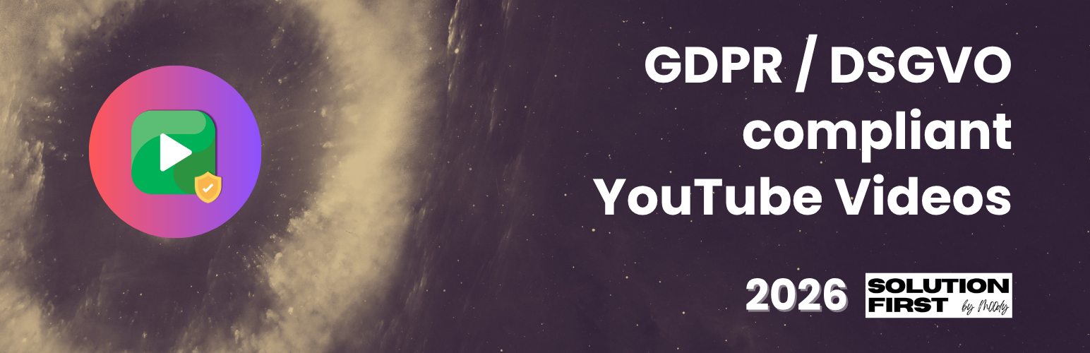 WordPress 外掛 GDPR-DSGVO compliant Embeds for YouTube Videos 的封面圖片