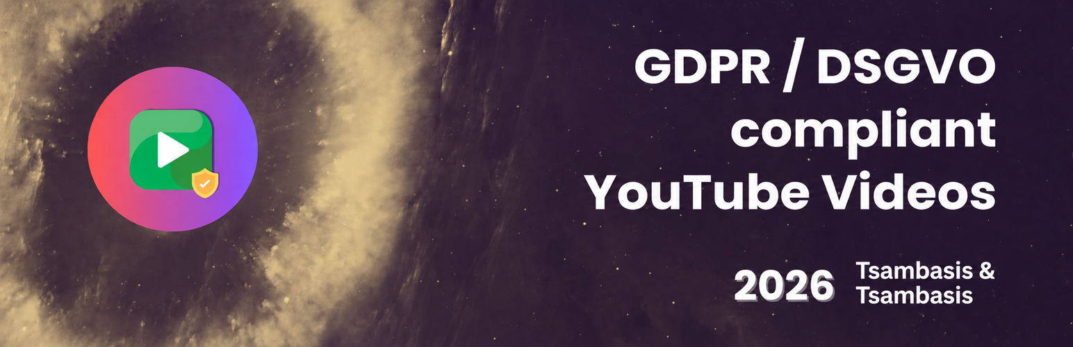 WordPress 外掛 GDPR-DSGVO compliant Embeds for YouTube Videos 的封面圖片