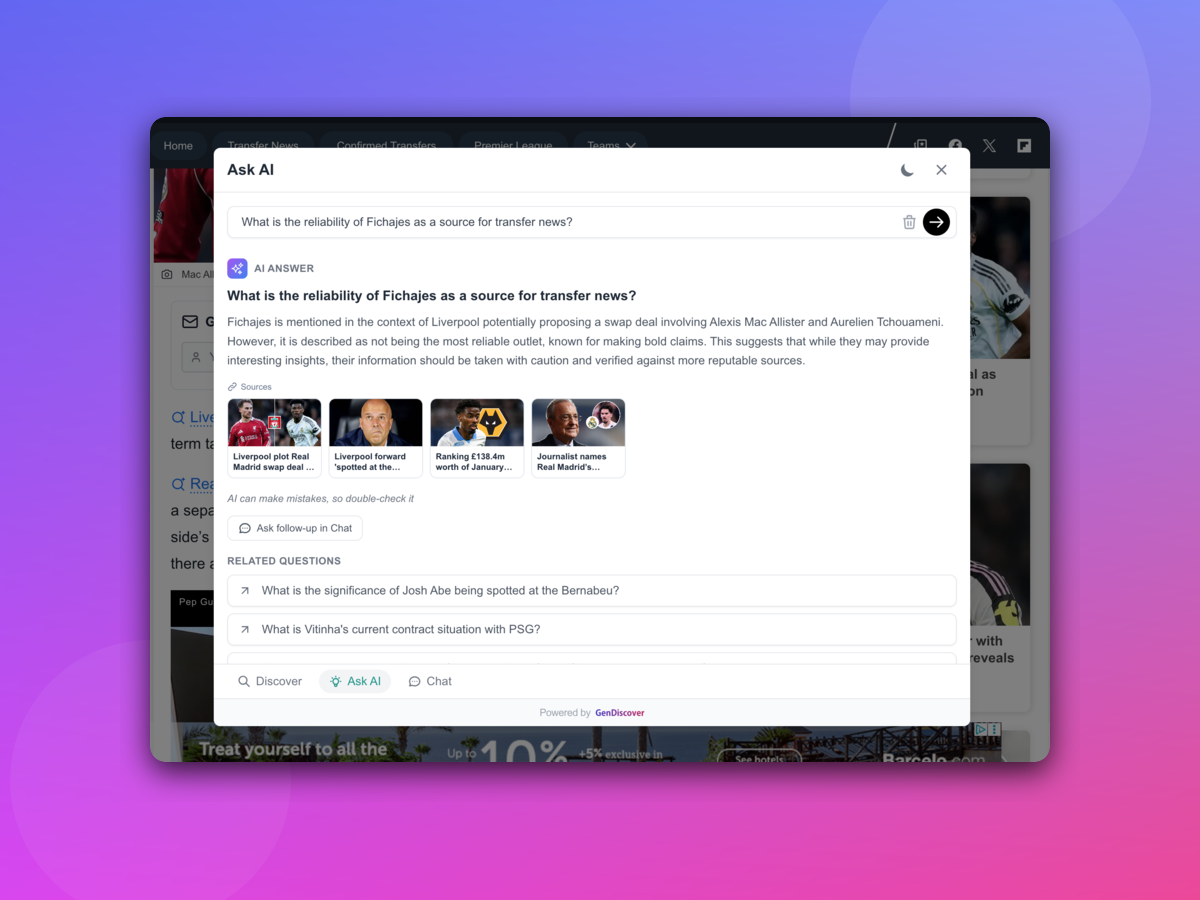 GenDiscover - AI Answer Engine & AI Search