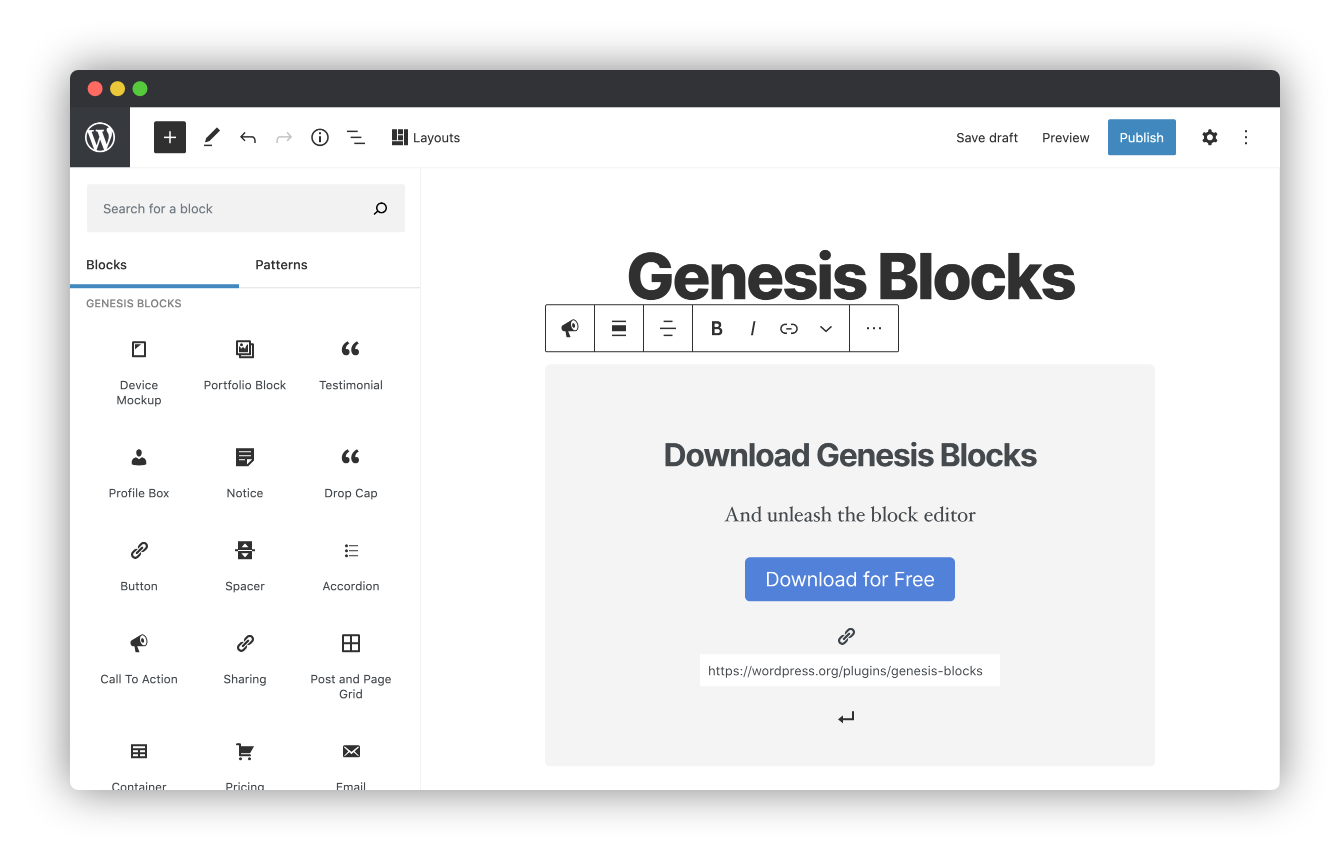 Some of the many blocks included in Genesis Blocks