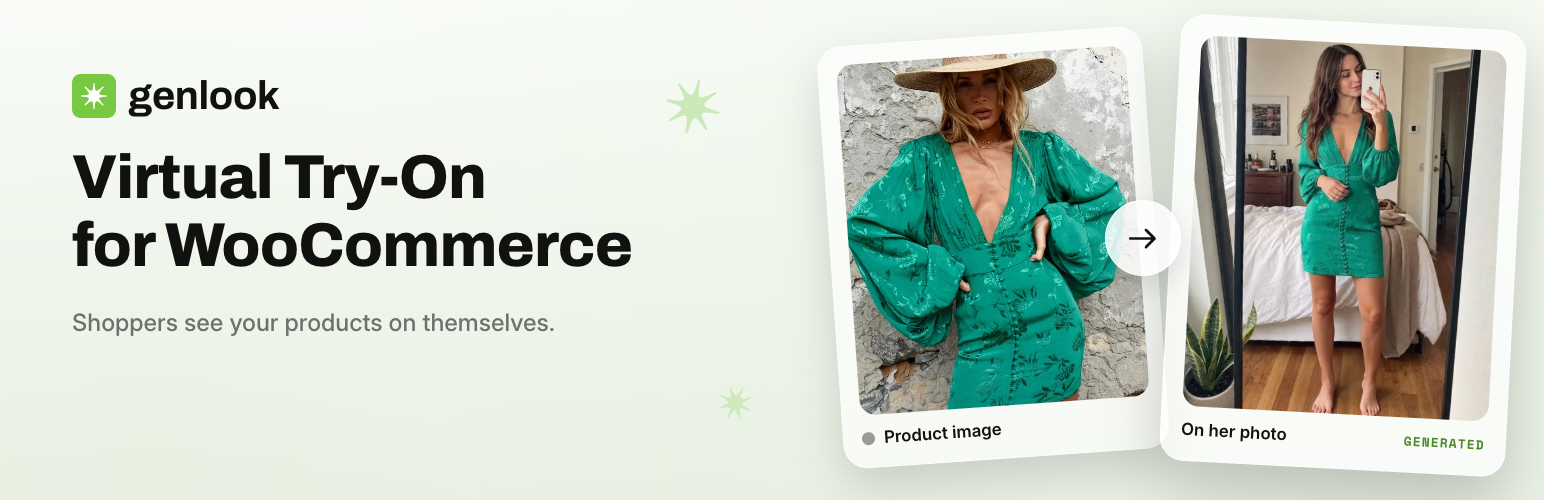 WordPress 外掛 Genlook Virtual Try-On and AI Fitting Room for WooCommerce 的封面圖片