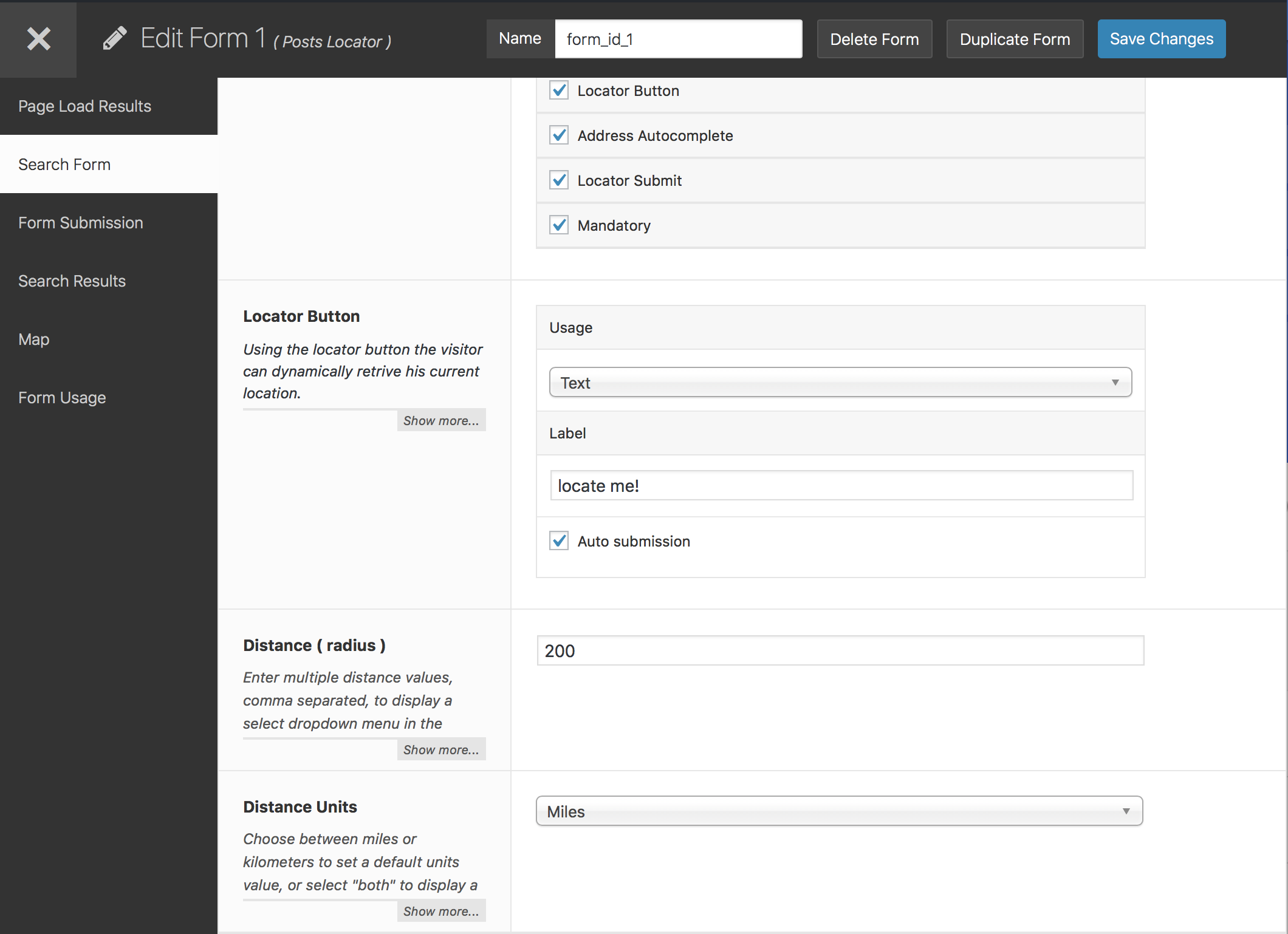 Form Builder - Search Form Tab 3