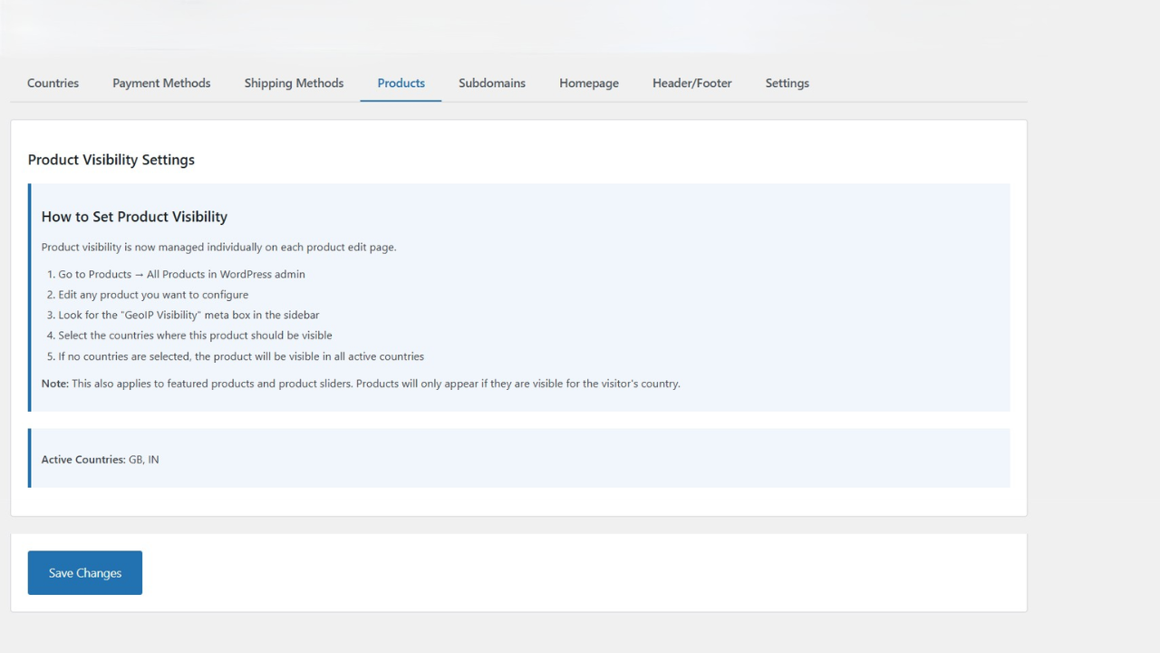Payment method filtering - Choose payment gateways per country