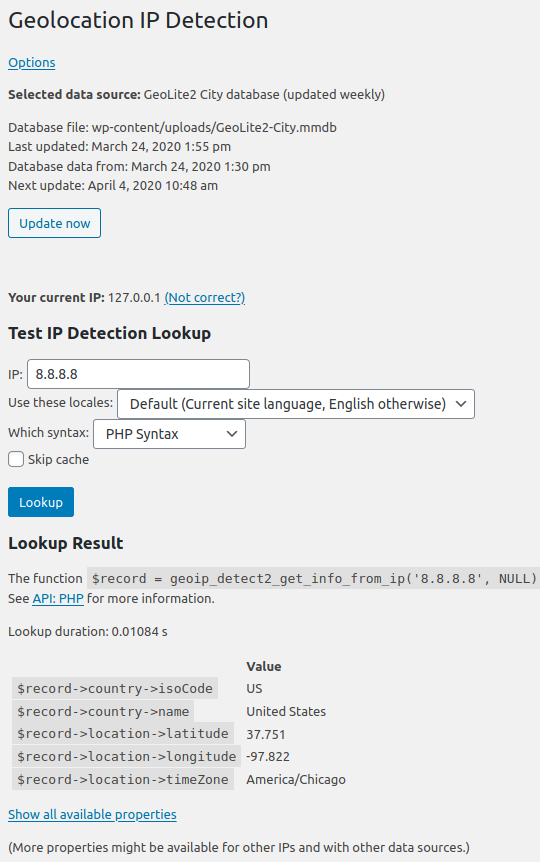 Geolocation IP Detection