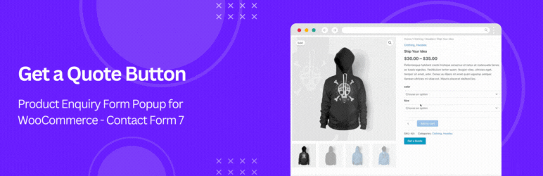Request a Quote for WooCommerce and Elementor – Get a Quote Button – Product Enquiry Form Popup – Product Quotation