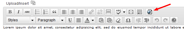 Additional TinyMCE button