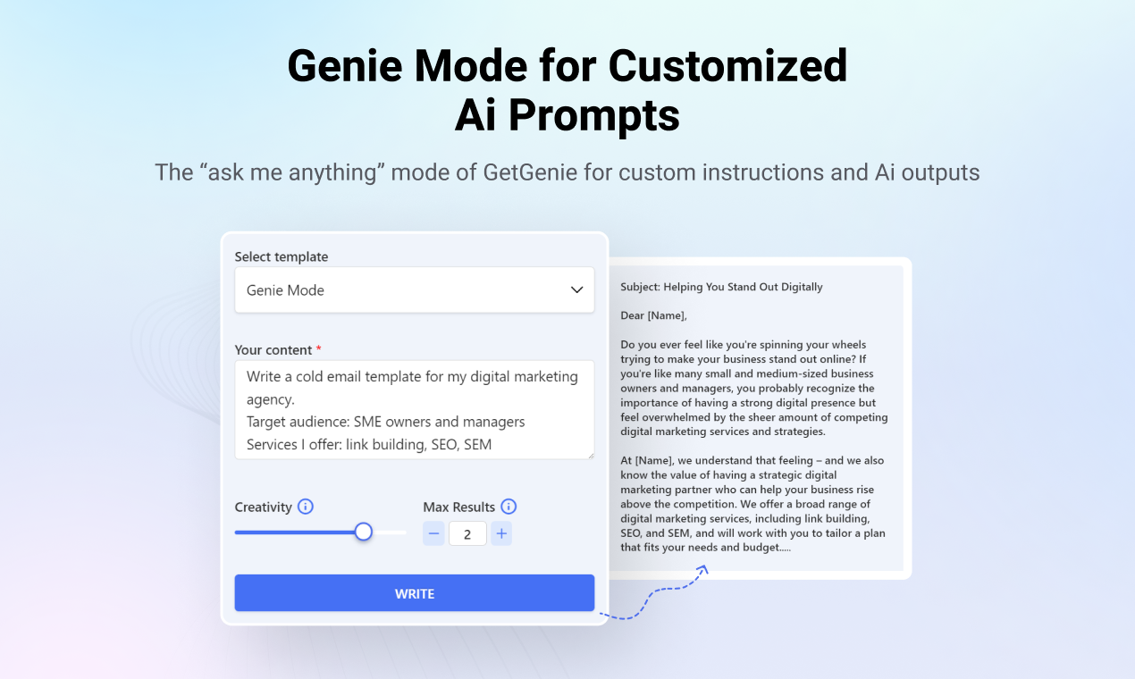 GetGenie – Ai Content Writer with Keyword Research and Competitor Analysis