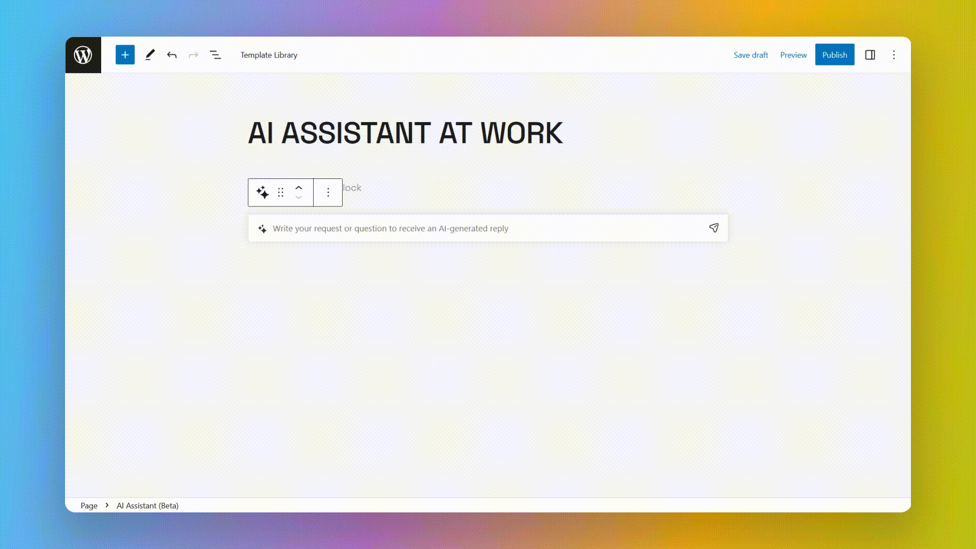 AI Assistant WordPress Block.