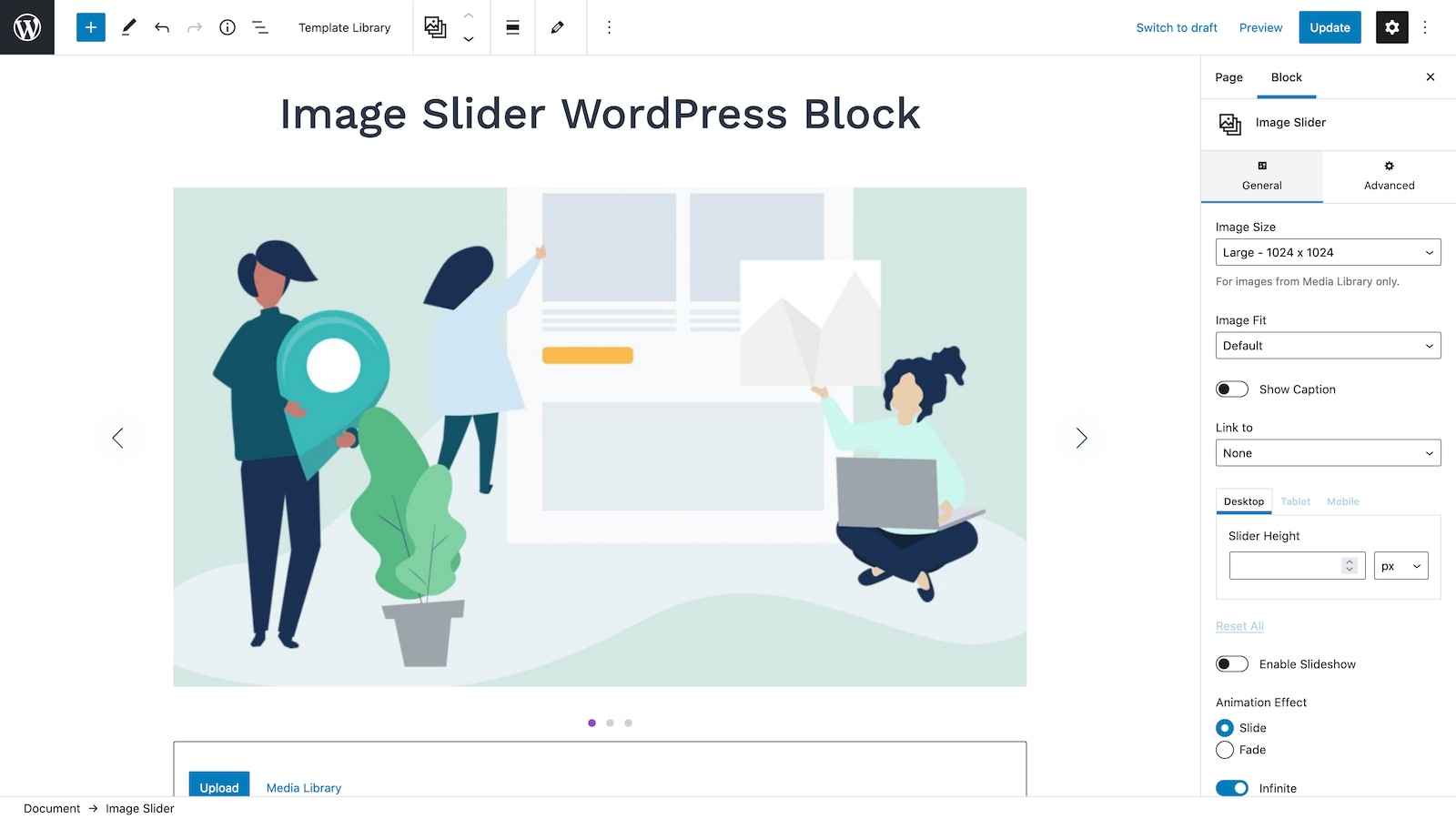 Image Slider WordPress Block.