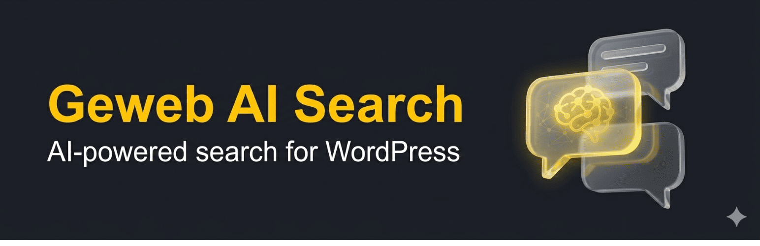 WordPress 外掛 Geweb AI Search 的封面圖片