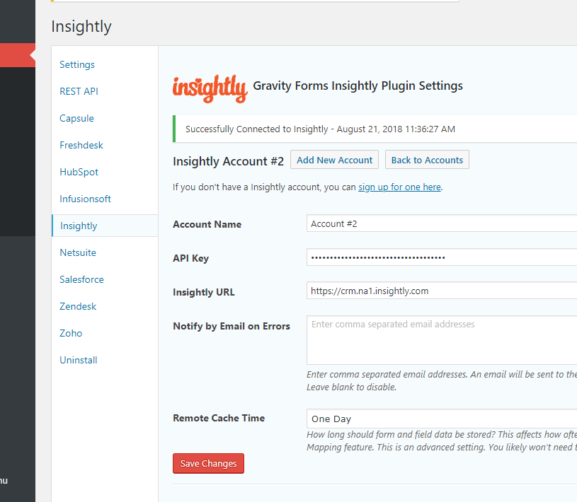 Connect your Insightly Account to Gravity Forms.